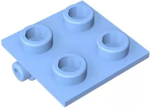 BrickBuddy Gobricks GDS-830 Hinge Brick 2 x 2 Top Plate Thin 10PCS Compatible with Lego Toy 6134 DIY Parts and MOC Components for Major Brick Brands ColorBright Light Blue 212