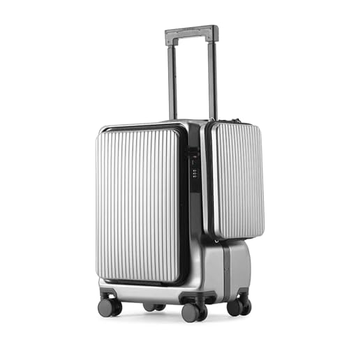 [YUdMFghE] �X�[�c�P�[�Xsuitcase�g���x���o�b�Oluggage �A���~�t���[���ƃ��Q�b�W�R���p�[�g�����g��������V�������Q�b�W�A�t�����g�I�[�v�� USB �[�d�{�[�h�P�[�X�A20 �C���`(SILVER)