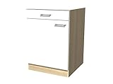 Küchenunterschrank 60 cm breit ohne Arbeitsplatte Creme Weiß Akazie - Ancona günstig kaufen ✚ sicher & zertifiziert ✓ jetzt online bestellen