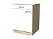 Produktbild Küchenunterschrank 60 cm breit ohne Arbeitsplatte Creme Weiß Akazie - Ancona
