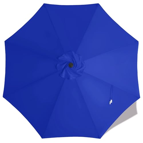 Image of MASTERCANOPY Patio Umbrella 10 ft Replacement Canopy for 8 Ribs-Blue Canopy Only