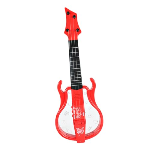FUNOMOCYA ポータブル エレキギター 子供用 楽器 おもちゃ 電子音楽シミュレーション 再現 サウンドエフェクト 手と目の協調性 教育 簡単演奏 設計 耐久性