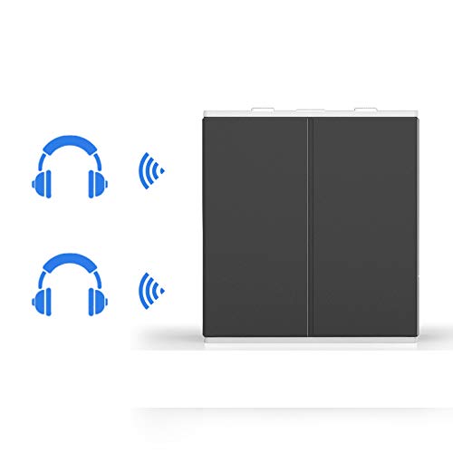 YONGYAO Bluetooth 5.0 Transmisor inalámbrico de Audio 2 en 1 Receptor Estéreo AUX RCA Adaptador de Conector USB 3.5mm DC 5V-Gris