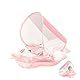 Baby Swimming Float ab 3-12 Monate, Einhorn Schwimmring Baby, Rosa Babys Pool Float with Canopy abnehmbar (UPF50+), Aufblasbarer Schwimmreifen Babys mit Sicherheitssitz,Wasserspielzeug für Kleinkinder
