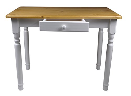Table de Salle à Manger Style Vintage de Cuisine Design Table de Salle à Manger Style Maison de Campagne (Aulne, 100x60 cm) Cover