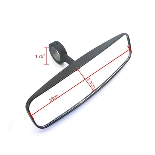 Espejo retrovisor central UTV de alta resistencia con abrazadera metálica de 1,75 4