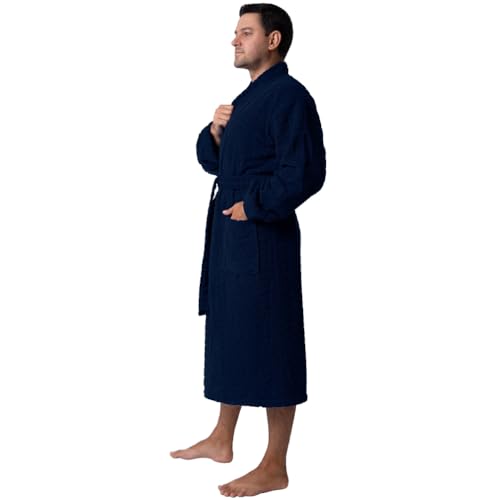 BAGNO MILANO Mens Robes, Turkish Cotton Soft Plush Mens Bathrobes, Kimono Robe2