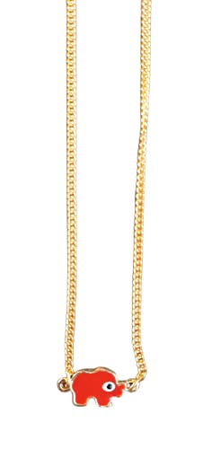 Maitri ExportJewelry Goldan Plated Elephant Charm Pendant With Chain For Fashion, For Gils & Women