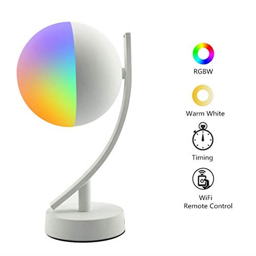Lampe de table intelligente compatible avec Alexa Google Home WiFi Veilleuse de nuit intelligente au chevet, contrôlée par une voix/une lampe de bureau