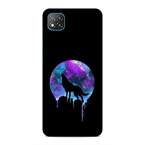 Image of Printed Mobile Back Hard Case Cover for Xiaomi Poco C3 | Wolf, Black Shadow, Multi Stars, Colourful sky-2181