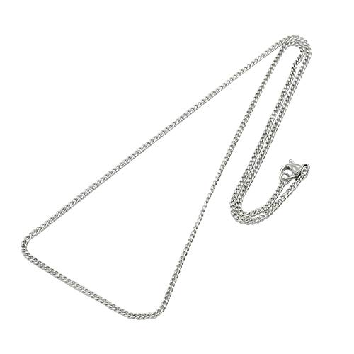 PH PandaHall 6pcs 2mm Stainless Steel Curb Chain Necklaces Unisex Chain Necklace with Lobster Claw Clasps for Men Women Crafts Jewelry Making
