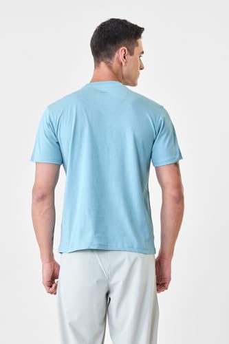 Image of SNITCH Men T-Shirt | Minimalist Regular Fit & Short Sleeve Styling | 100% Breathable Cotton Casual Wear T-Shirt & Durable Knit Plain Weave Everyday Summer Essential