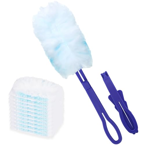 10 Piezas Kit de Plumero de Microfibra con 1 Asa