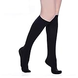 PPXGOGO Compression Socks for Men & Women (20-30mmHg) - Recovery Performance Knee High Stockings (Closed Toe) for Running, Medical, Varicose Veins.(Black-2XL)