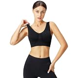 [Rovidorx] ナイトブラ ブラジャー ノンワイヤー ブラ 大きいサイズ ノンワイヤーブラジャー シームレスブラ 盛りブラ 脇高ブラ 美乳ブラ スポーツブラ バストアップ 谷間メイク 垂れない 昼夜兼用 24時間活躍 5320-blk-S