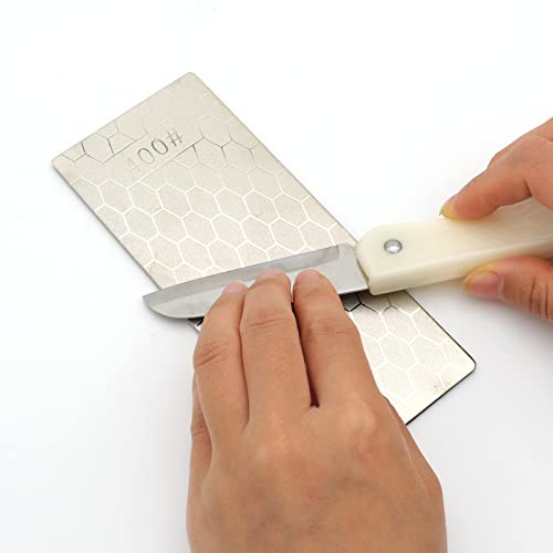 Image of Diamond Brows, 5 Pcs Diamond Sharpening Stone, Sharpening Stone for Knives, with Extra Fine /Coarse Plate and Non-slip Base, 400 /600 /800 /1000 /1200 Grit