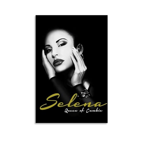 Yeepi Selena Quintanilla Black and White Poster for Bedroom Aesthetic Canvas Art Wall Decor 12x18inch(30x45cm)