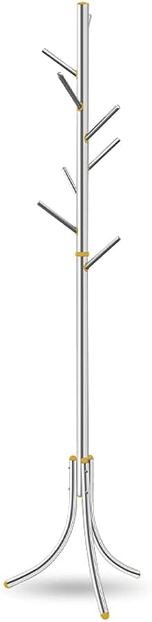 Coat Rack Coat Rack Floor Type Household Coat Shelf Stainless Steel Multifunctional Bracket Hanger Modern Living Room Bedroom Corridor Corner Coat Stand for Handbag Clothes Accessories (A) (B)