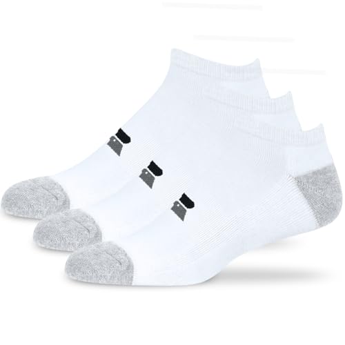 Russell Athletic No-Show Socks, 3-Pack &ndash; Low-Cut Moisture-Wicking, Cushioned, Arch Support, Reinforced Heel & Toe