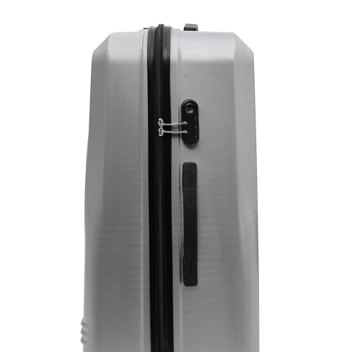 Image of YAYAVAR Batman Trolley Suitcase - 130L, Chech-in Luggagewith 8 Spinner Wheel, Hard Shell Polycarbonate Suitcase, Number Lock, Water Resistant, Luggage Bag for Travel (Silver & Black, 76cm, Large)