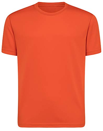 Opna Youth Boys Dri Fit Athletic T Shirts for Boys & Girls Sports Undershirt Youth & Teen Sizes DEEPORN-M Orange