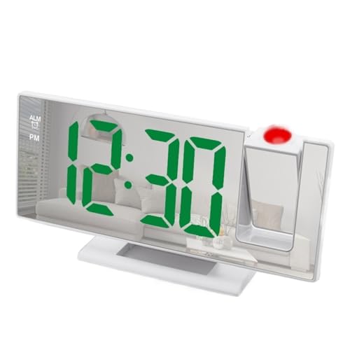 Reloj despertador con proyección de voz inteligente y despertadores electrónicos con repetición LED 2