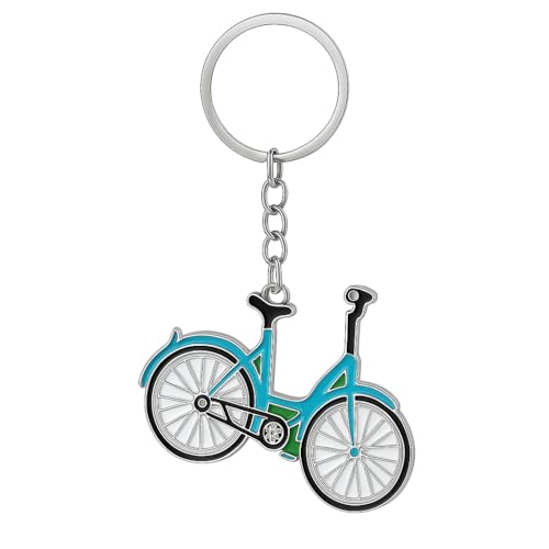 Porte-Clés Vélo – Porte-Clé Bagages Décor Vélo Avec Breloques De Détail, Cadeau Mignon De Porte-Cléf Pour Fans De Cyclisme – Jaune