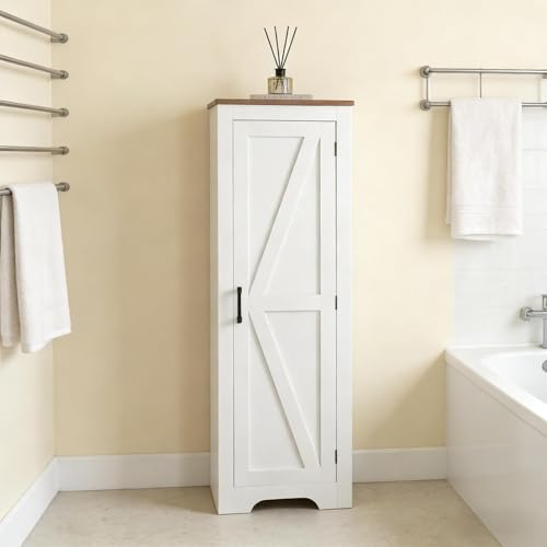 Freestanding Floor Pantry Cabinet, Stylish Accent Storage Cabinet for Kitchen,