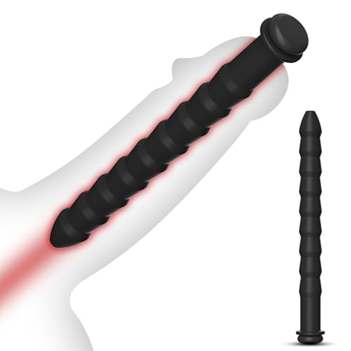 AMZII 7.0 Dilator Harnröhre Hohl Silikon Penis Plug Sex Spielzeug für die Männer - 5 Größen,Katheter Harnröhre Mann Penisplug,Harnröhren Dilatatoren Männer Masturbieren für Prostata Massage (L)