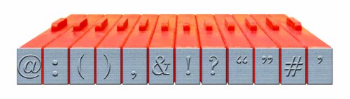 Mason Row XL-58014 12-Piece Punctuation and Symbols Clickable Bodoni Font Stamp Set