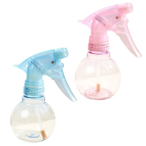 NIYANGLE Botellas de Spray para Peluquería Fácil de Usar y Antideslizante 2piezas de Plástico Azul Diseño Curvado Adecuado para Riego y Peinado Profesional