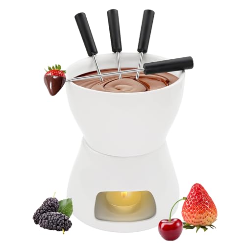alwaiiz Mug Fondue au Chocolat Kit, Céramique Fondue...