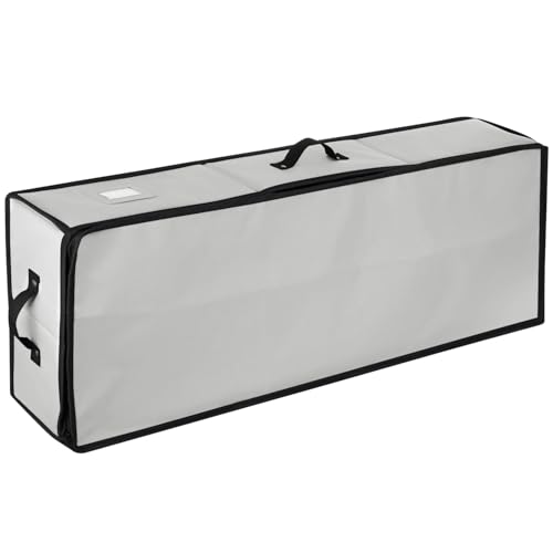 Image of Hearth & Harbor Wrapping Paper Storage Container - Christmas Storage Bag with Interior Pockets - Gift Wrap Organizer Fits Up to 22 Rolls of 40 inch - Tear Proof, Silver