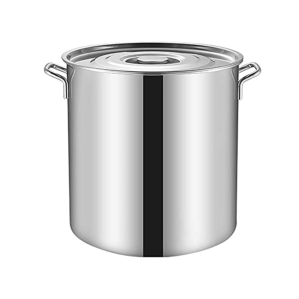 MNSSRN Haushalt groÃer Kochtopf, 304 Edelstahlsuppen-Eimer, Saucepan-Eimer/Ãl-Speicher-Eimer (mit Deckel), fÃ¼r Gasherd/Induktionskocher,70L