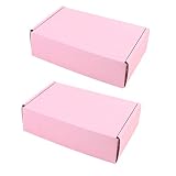 TOYANDONA 10 Stück Rosa Wellpappe Mailer Karton Versandkartons 180X110x50mm Kleine Verpackung Umzugskartons Kraft Mailing Verpackungskoffer für Stoffhosen Kleine Gegenstände