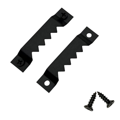 EesTeck 30 Pack Large Heavy Sawtooth Picture Hangers Steel Picture Hangers with Screws Picture Hang Solutions, for Hanging Clock Paintings Artwork Picture Frame Hook Photos (Black，Supports 50 lbs)