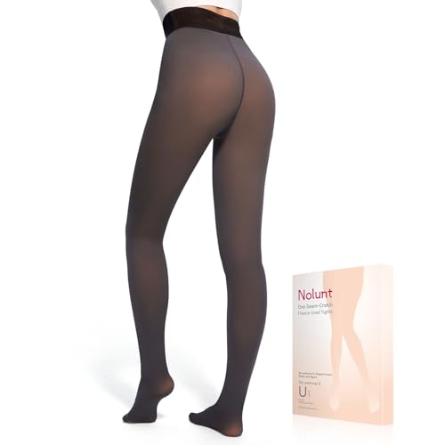 Image of Fleece Lined Tights Sheer Women,Fake Translucent Warm Pantyhose Leggings Sheer Thermal Tights for Women in Winter.