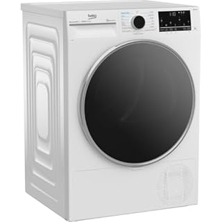 Beko BT96DBS Asciugatrice 9kg, Classe A, Linea Estetica Beyond, motore inverter, Display digitale XL, colore Bianco, oblò Nero, WIFI