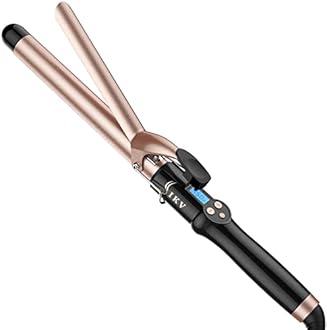 1 Inch Extra Long Barrel Curling Iron, Ceramic Tourmaline Curling Wand Professional Dual Voltage