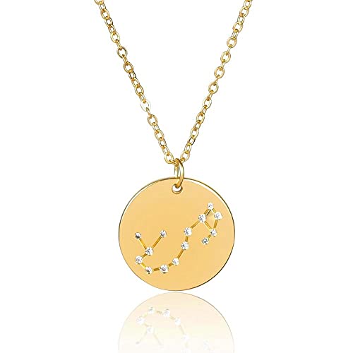 Collier signe astrologique Scorpion, acier inoxydable doré d'exception