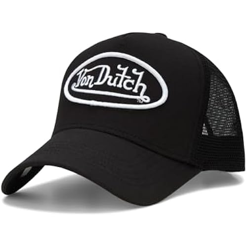 Von Dutch Unisex Trucker Hat - Retro Classic Solid Color Mesh Back Snapback Baseball Cap for Men & Women.