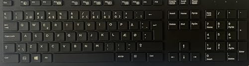 Clavier danois USB avec touches silencieuses et connexion rapide pour une frappe fluide