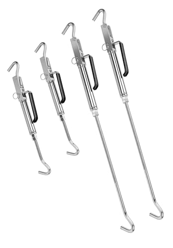 Zexhax Heavy Duty Truck Camper Tie Downs Turnbuckles Premium Turnbuckle Tie Down Set for Slide-in Camper Designed for Truck Camper Tie Downs