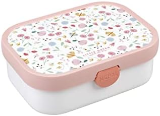 Mepal - Lunch Box Campus Little Dutch - Bento Lunch Box For Childeren - Lunch Box With Bento Compartment - Lunch Box With Clip Closure - BPA-free & Dishwasher Safe - 750 ml - Flowers & Butterflies.