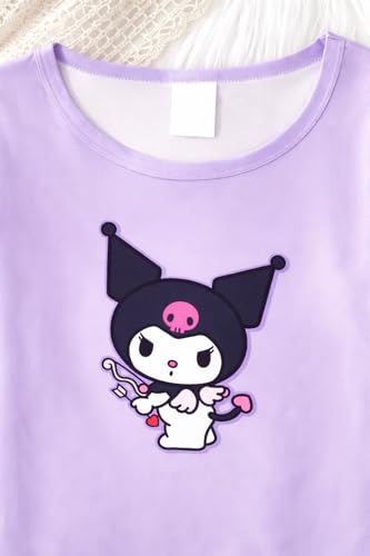 Image of SHRIMATE Apparels Cute Cartoon Character Girls Night Suit - Boutique Style Long Sleeve Graphic Cotton Blend Top and All-Over Print Pajamas