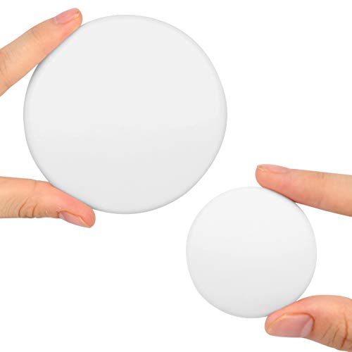 ABClife Topes para Puertas Silicona Flexible - Amortiguadores de Muebles de Cocina - Amortiguador para Puerta de Armario - Protector Adhesivo para Paredes/Muebles,Blanco, 6pcs (80 mm + 40 mm)