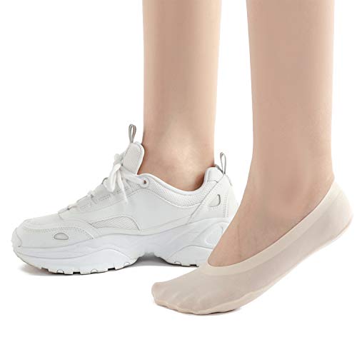 Image of Womens No Show Thin Socks Cotton Nylon Low Cut Liner Non Slip hidden Invisible Socks for Flats Sneaker 4 /6 pack