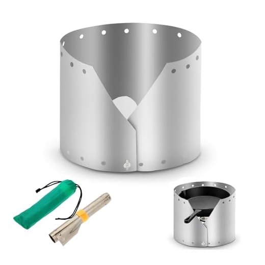 Lixada Ultralätt titan utomhus campingspis vindskydd paraply vindtät platta 18 cm