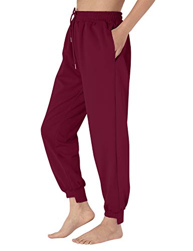Pantalon de jogging femme rouge à cordon Match #645 pour le sport