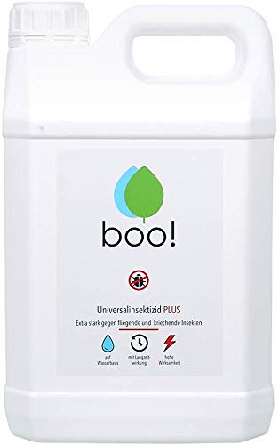 boo! Plus - Extra Starkes Insektenspray - Insektenschutz als Spray Gegen Mücken, Milben, Bettwanzen Etc - Insektizid auf Wasserbasis - Langzeitwirkung von bis zu 3 Monaten - 5 Liter